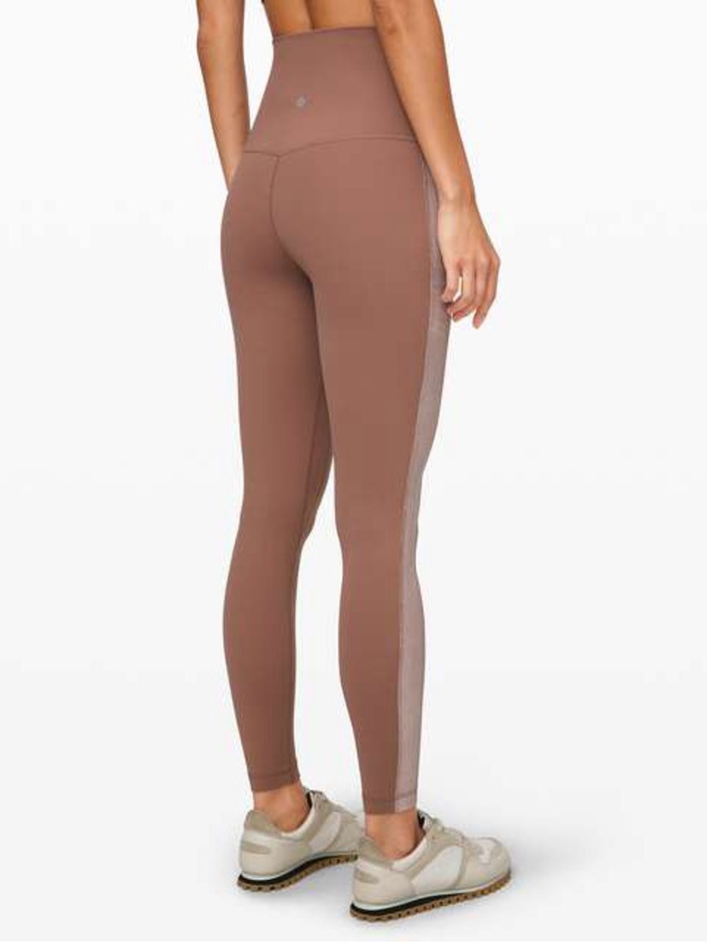 LULULEMON | SUPER HIGH RISE VELVET STRIPE ALIGN IN A BROWN TAN MAUVE